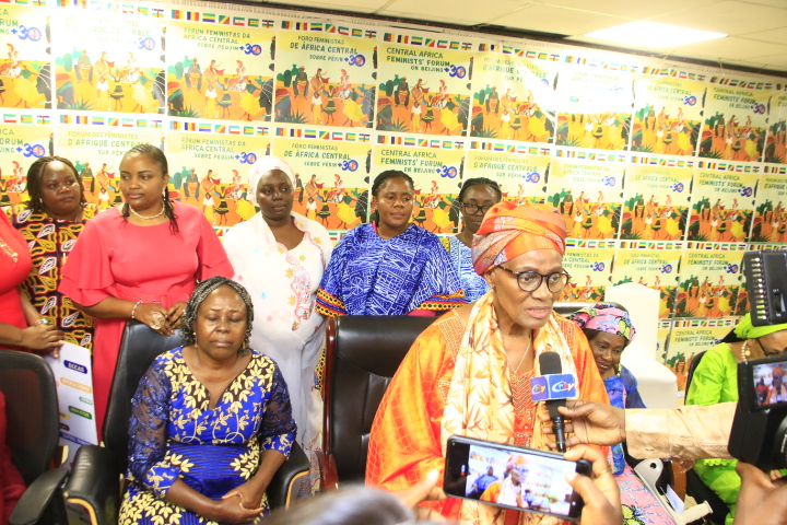 Minister of Women's Empowerment and the Family (MINPROFF) Cameroon at the closing session of the Central African Feminist Forum on Beijing+30